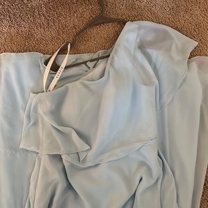Azazie sky blue bridesmaid dress
